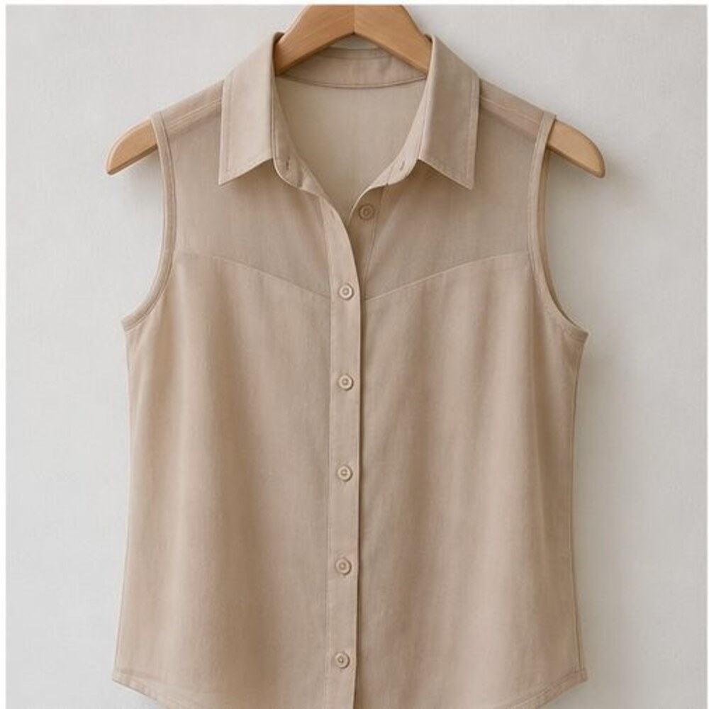 Sand Ruffle Blouse